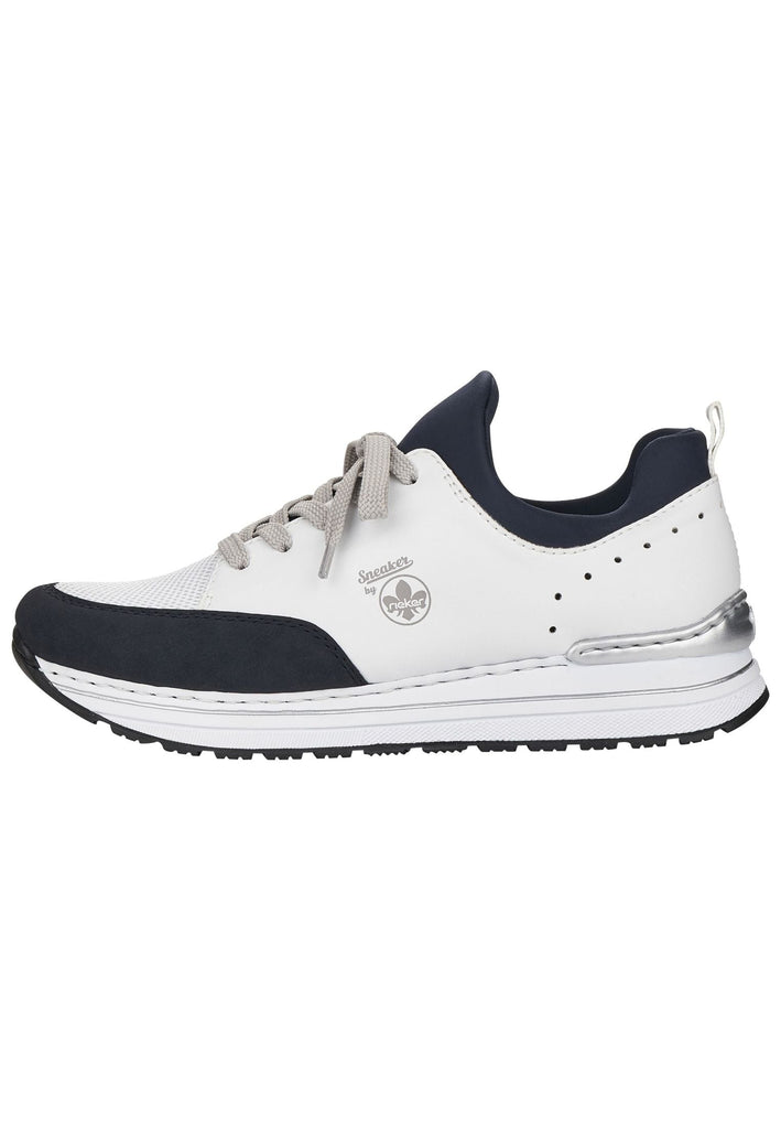 Rieker Sneaker Textil Weiß/Blau - surf4shoes