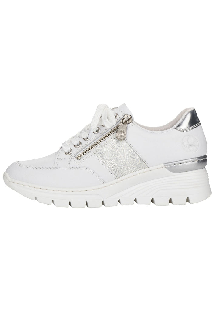 Rieker Sneaker Leder/Synthetik Weiß - surf4shoes