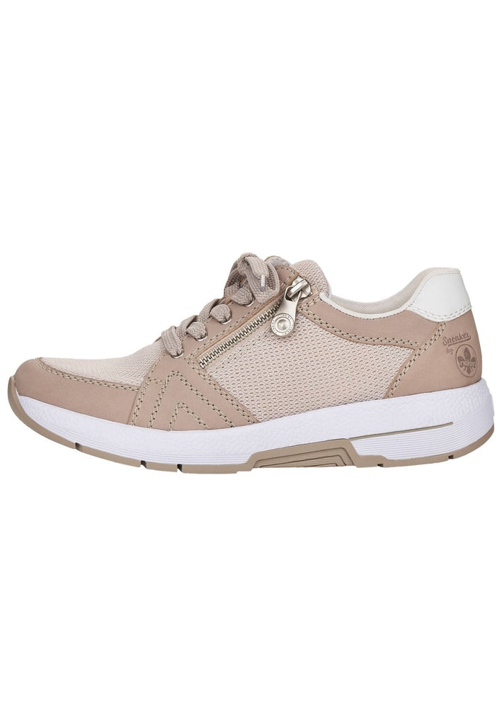 Rieker Sneaker Leder/Textil Beige/Weiß - surf4shoes