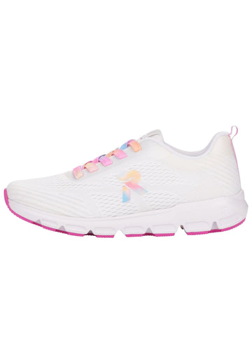 Rieker Sneaker Textil Weiß/Rosa - surf4shoes