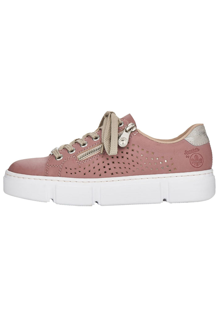 Rieker Sneaker Lederimitat Rose - surf4shoes