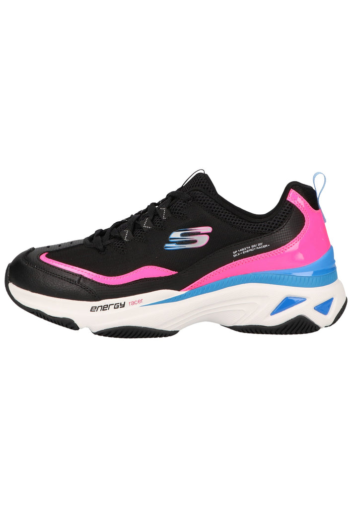 Skechers Sneaker Leder/Mesh Schwarz/Pink - surf4shoes