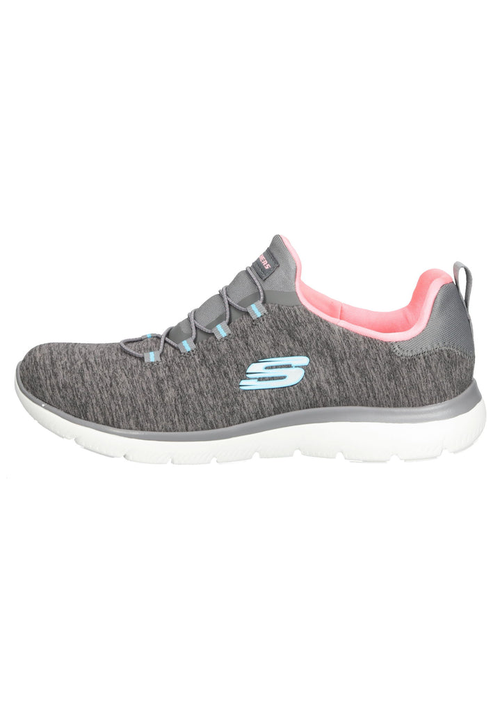 Skechers Sneaker Textil Grau/Pink - surf4shoes