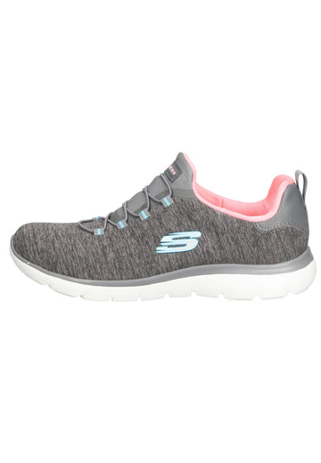 Skechers Sneaker Textil Grau/Pink - surf4shoes