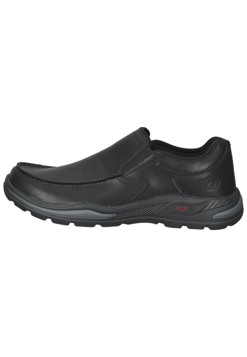 Skechers Slipper Leder Schwarz - surf4shoes
