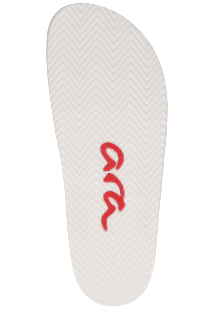 ara Pantoletten Leder Weiß Lack - surf4shoes