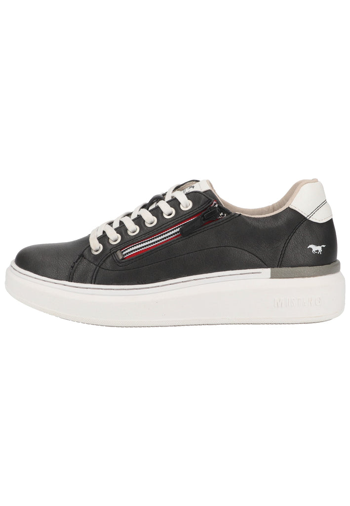 Mustang Sneaker Lederimitat Schwarz - surf4shoes