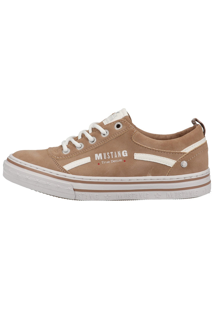 Mustang Sneaker Lederimitat Taupe - surf4shoes