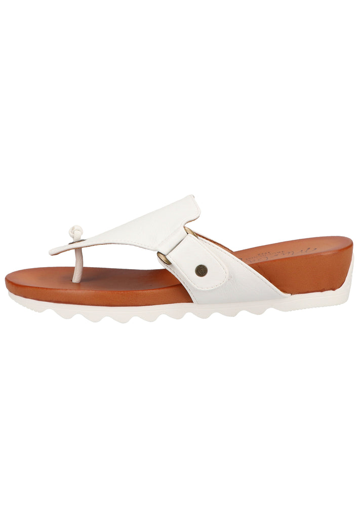 Mustang Zehensteg Lederimitat Weiß - surf4shoes