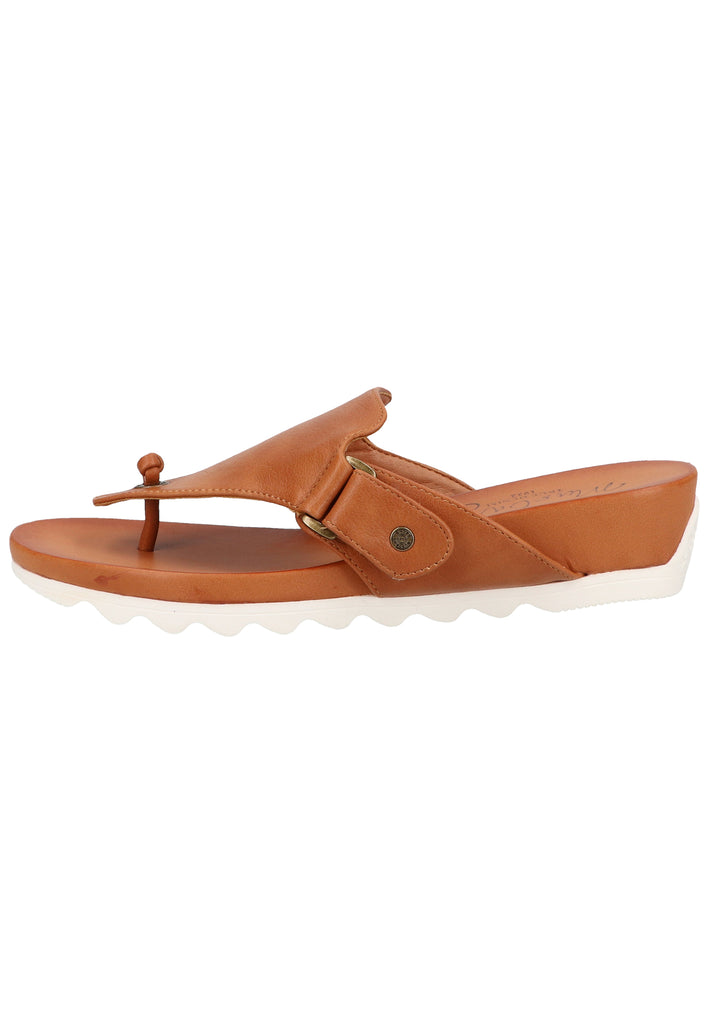 Mustang Zehensteg Lederimitat Cognac - surf4shoes