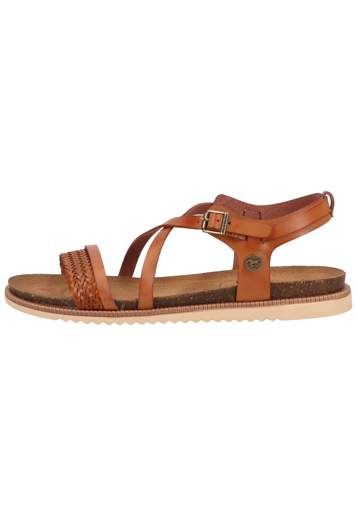 Mustang Sandalen Lederimitat Cognac - surf4shoes