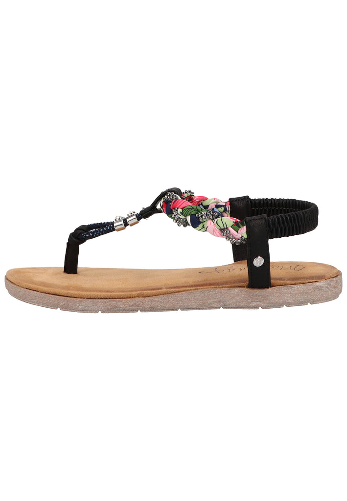 Mustang Zehensteg Lederimitat/Textil Blau - surf4shoes