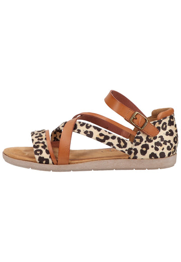 Mustang Sandalen Lederimitat/Textil Cognac - surf4shoes
