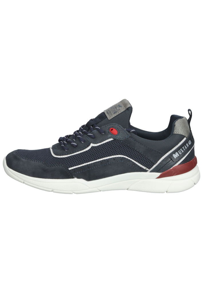 Mustang Sneaker Lederimitat/Textil Navy/Grün - surf4shoes