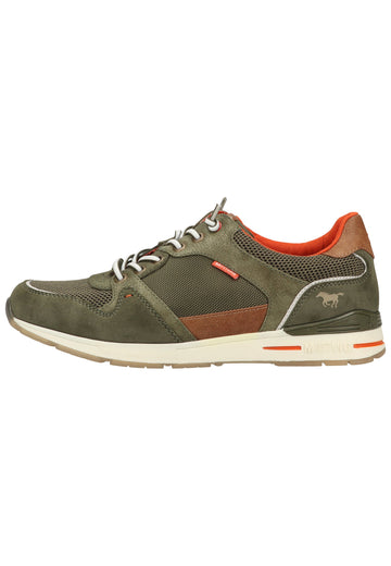 Mustang Sneaker Lederimitat/Textil Oliv - surf4shoes