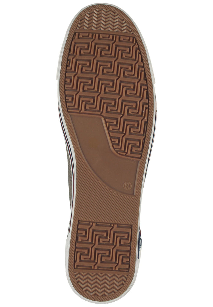 Mustang Sneaker Lederimitat/Textil Taupe - surf4shoes