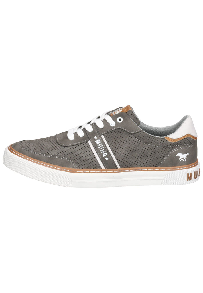 Mustang Sneaker Lederimitat Grau/Braun - surf4shoes