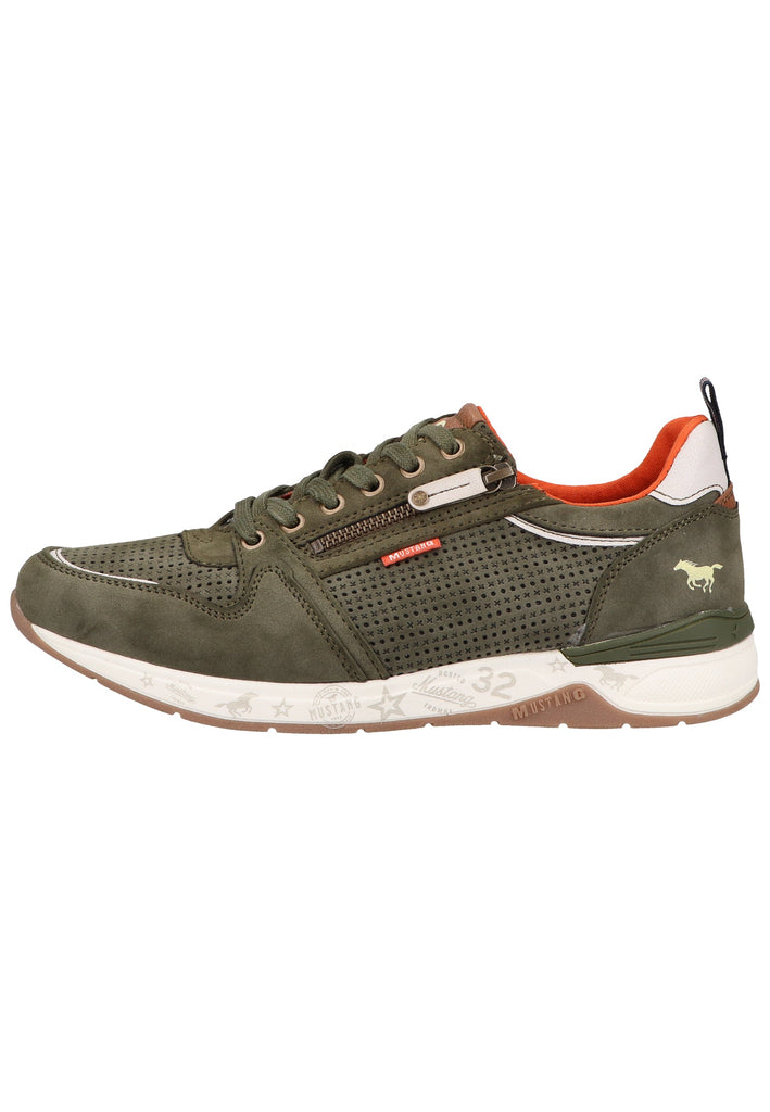 Mustang Sneaker Lederimitat Oliv - surf4shoes