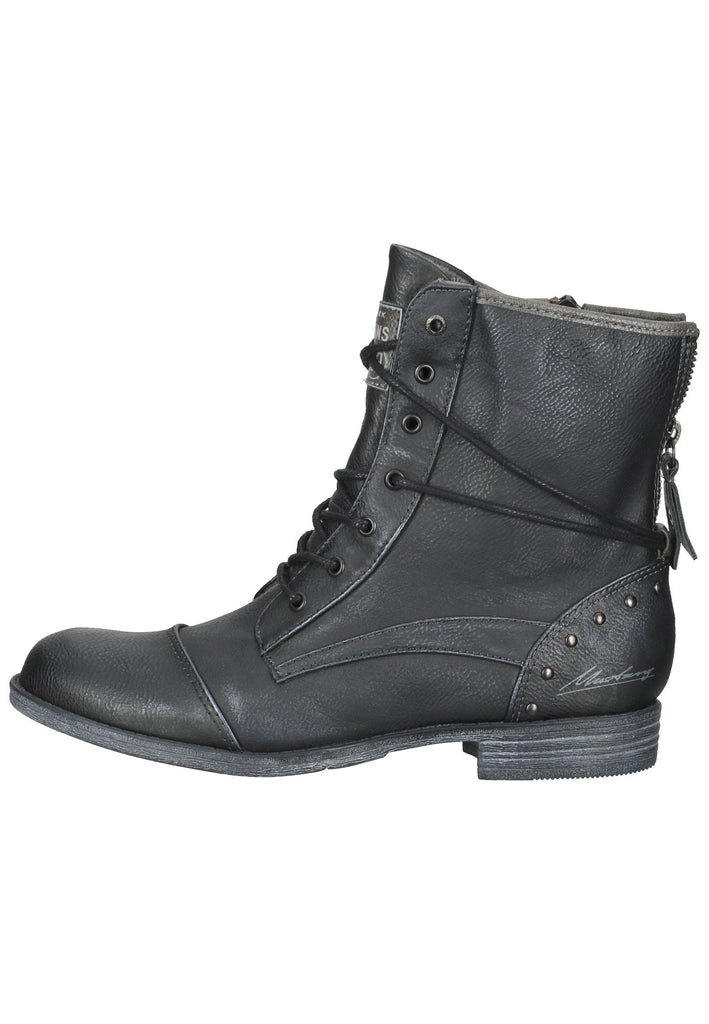 Mustang Stiefelette Lederimitat Schwarz Warmfutter - surf4shoes