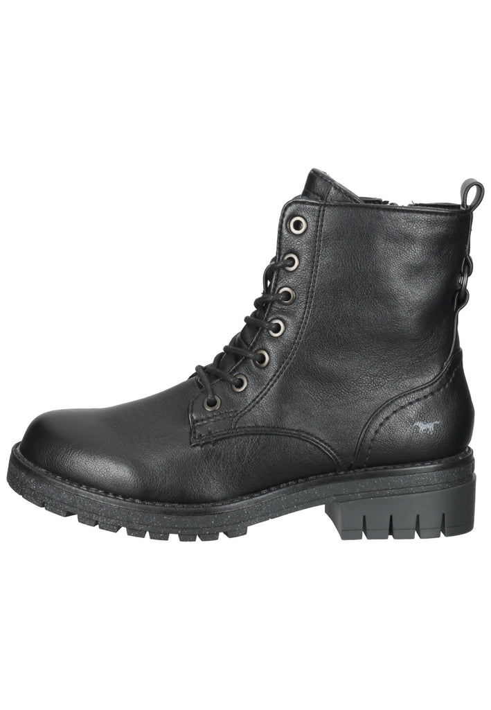 Mustang Stiefelette Lederimitat Schwarz - surf4shoes
