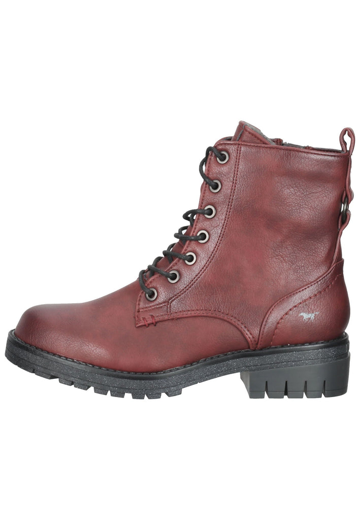 Mustang Stiefelette Lederimitat Bordeaux - surf4shoes