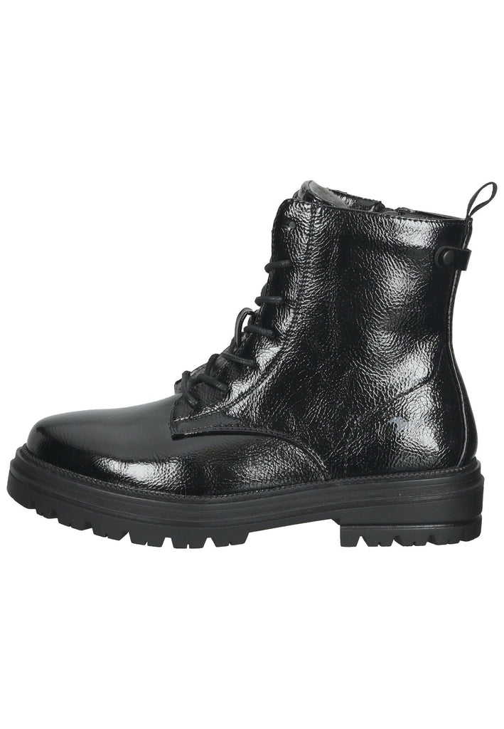 Mustang Stiefelette Lederimitat Schwarz - surf4shoes