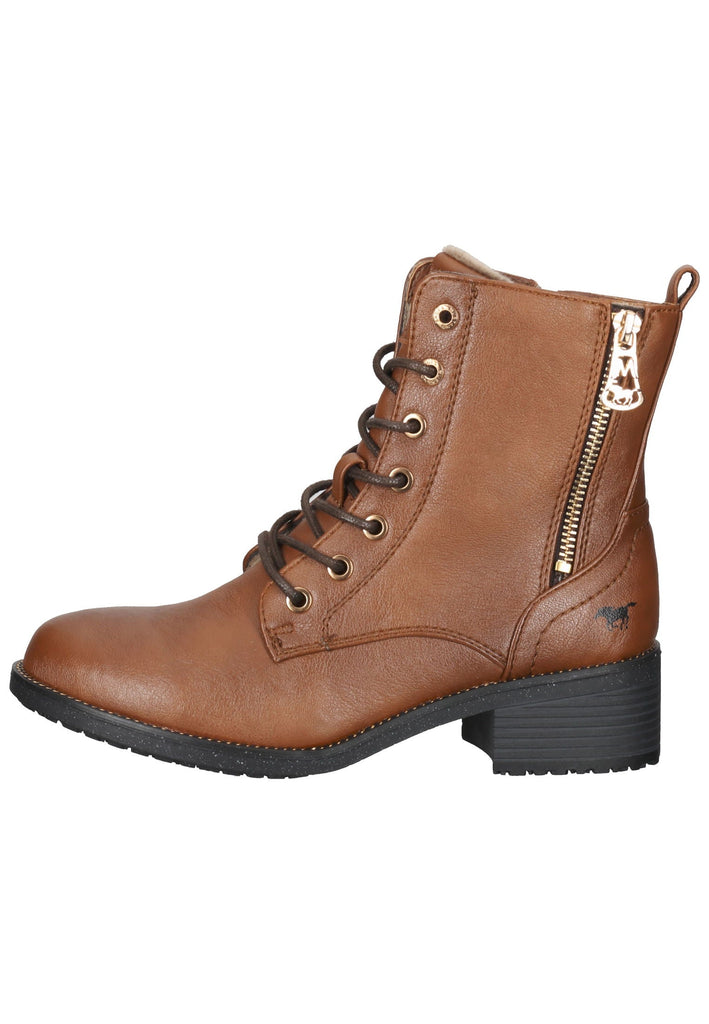 Mustang Stiefelette Lederimitat Cognac - surf4shoes