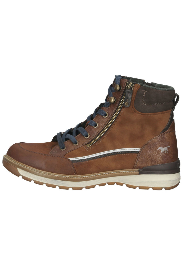 Mustang Stiefelette Lederimitat Kastanie - surf4shoes