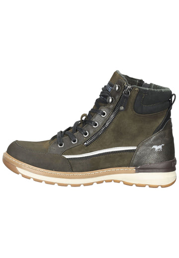 Mustang Stiefelette Lederimitat Military - surf4shoes