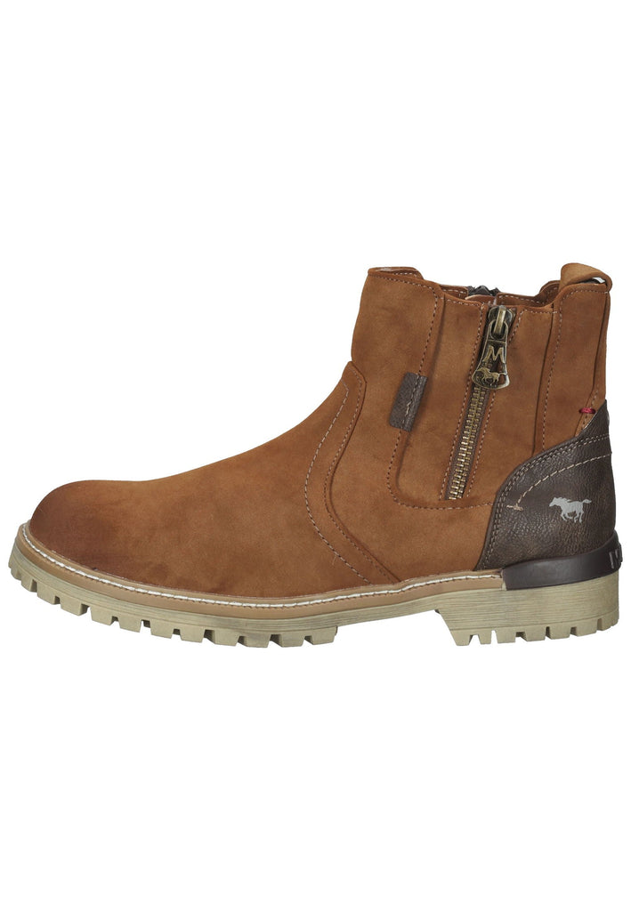 Mustang Stiefelette Lederimitat Kastanie Warmfutter - surf4shoes