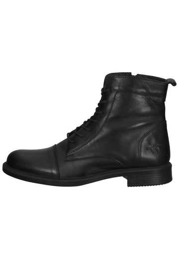 Mustang Stiefelette Leder Schwarz - surf4shoes