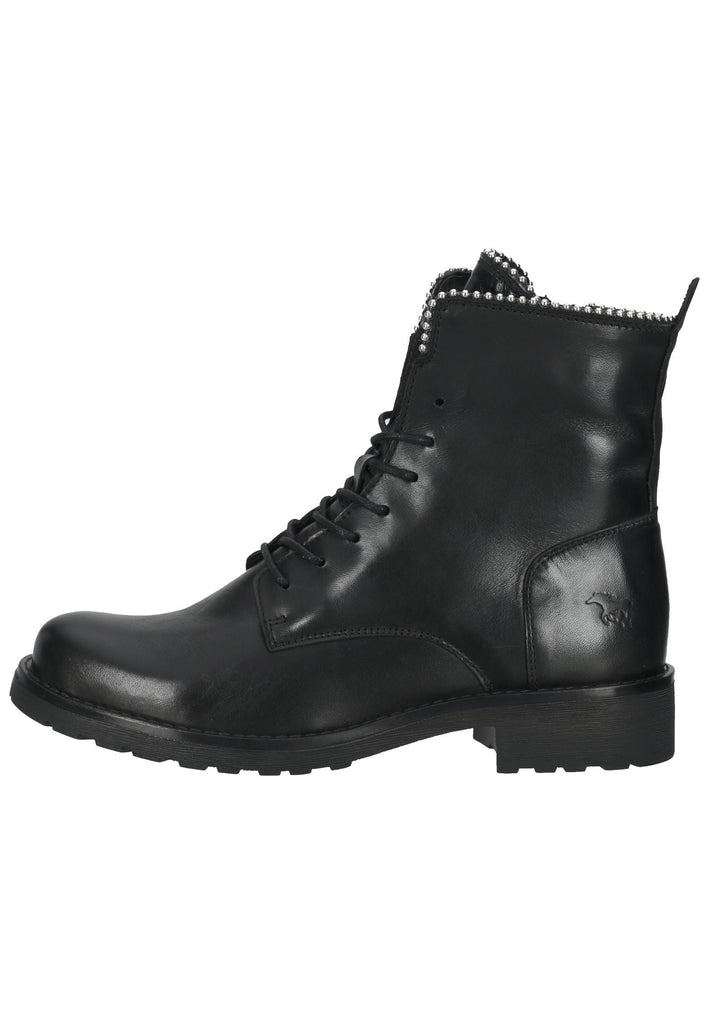 Mustang Stiefelette Leder Schwarz - surf4shoes