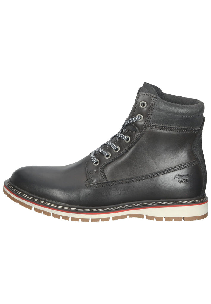 Mustang Stiefelette Leder Schwarz - surf4shoes
