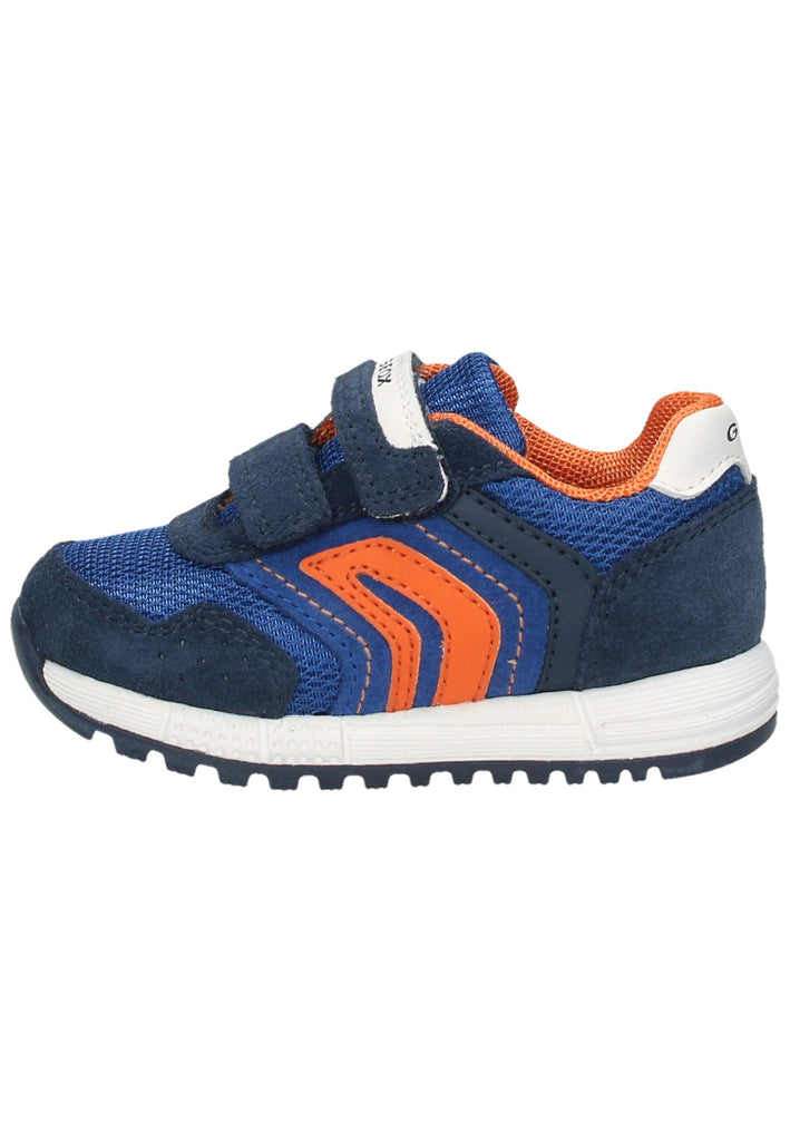 Geox Sneaker Veloursleder/Mesh Navy/Orange - surf4shoes