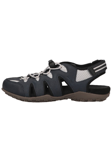 Geox Sandalen Lederimitat/Mesh Navy/Grau - surf4shoes