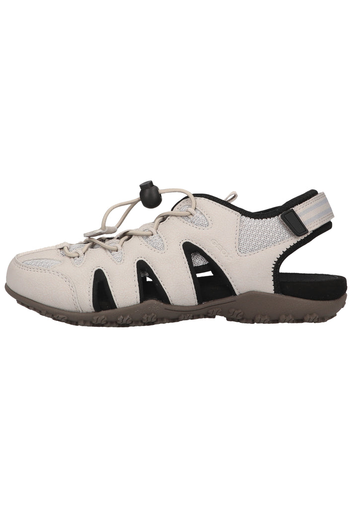 Geox Sandalen Lederimitat/Mesh Weiß/Grau - surf4shoes
