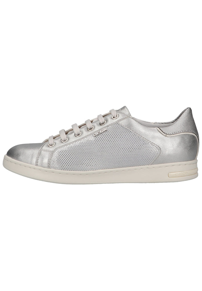 Geox Sneaker Lederimitat/Textil Weiß/Silber - surf4shoes