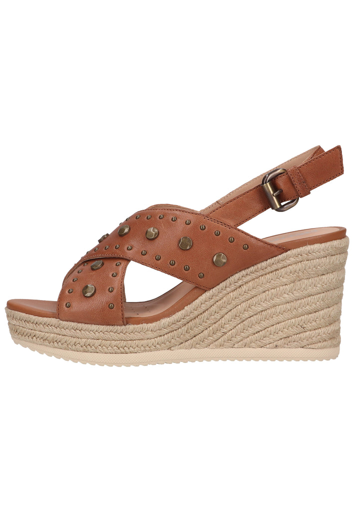 Geox Sandalen Nappaleder Cognac - surf4shoes