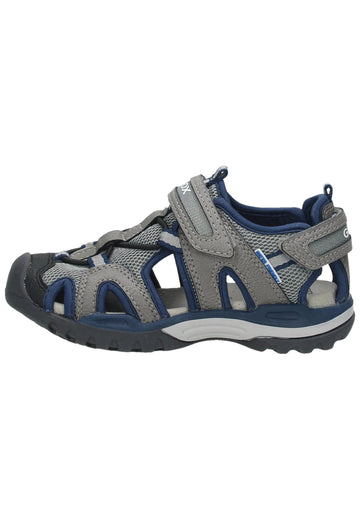 Geox Sandalen Lederimitat/Mesh Grau/Blau - surf4shoes