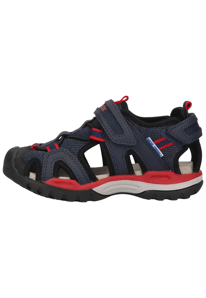 Geox Sandalen Lederimitat/Mesh Navy/Rot - surf4shoes