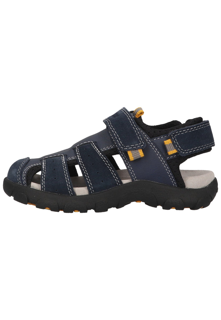 Geox Sandalen Veloursleder/Synthetik Navy/Gelb - surf4shoes