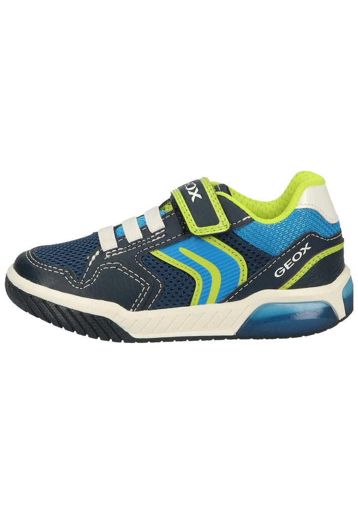 Geox Sneaker Lederimitat/Mesh Navy/Lime - surf4shoes