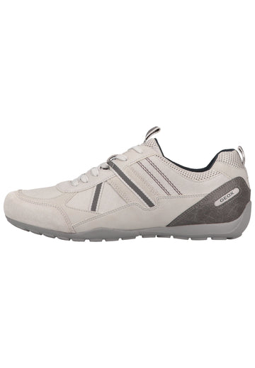 Geox Sneaker Lederimitat/Mesh Hellgrau - surf4shoes