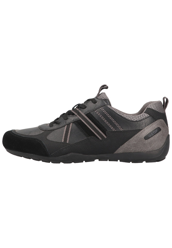 Geox Sneaker Lederimitat/Mesh Schwarz - surf4shoes