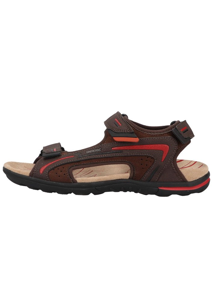 Geox Sandalen Lederimitat/Textil Dunkelbraun - surf4shoes