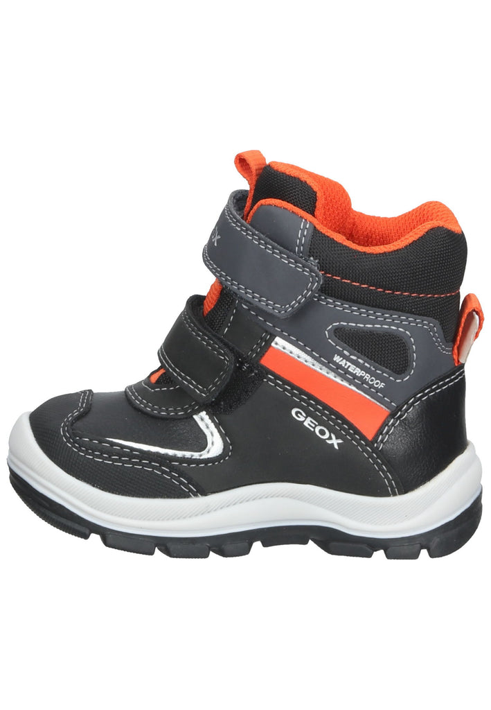 Geox Stiefelette Synthetik Schwarz/Orange - surf4shoes