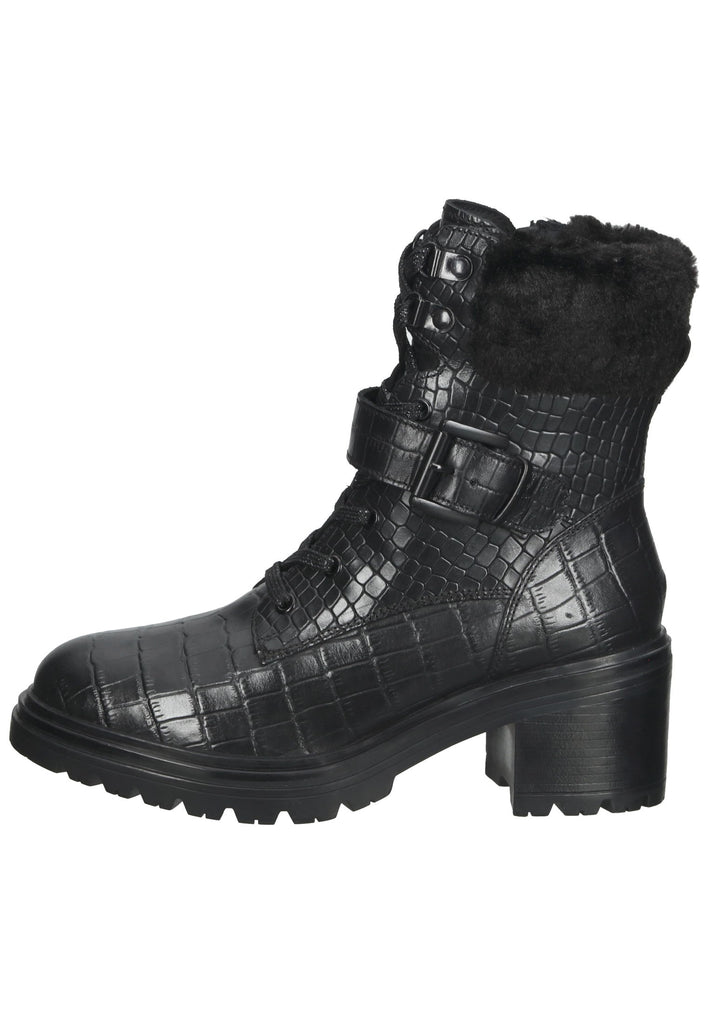 Geox Stiefelette Leder/Textil Schwarz Warmfutter - surf4shoes
