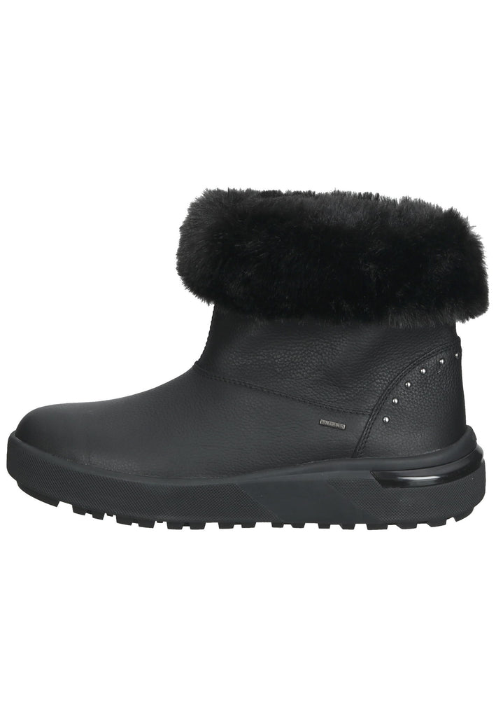 Geox Stiefelette Leder/Textil Schwarz - surf4shoes