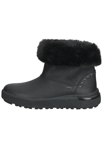 Geox Stiefelette Leder/Textil Schwarz - surf4shoes