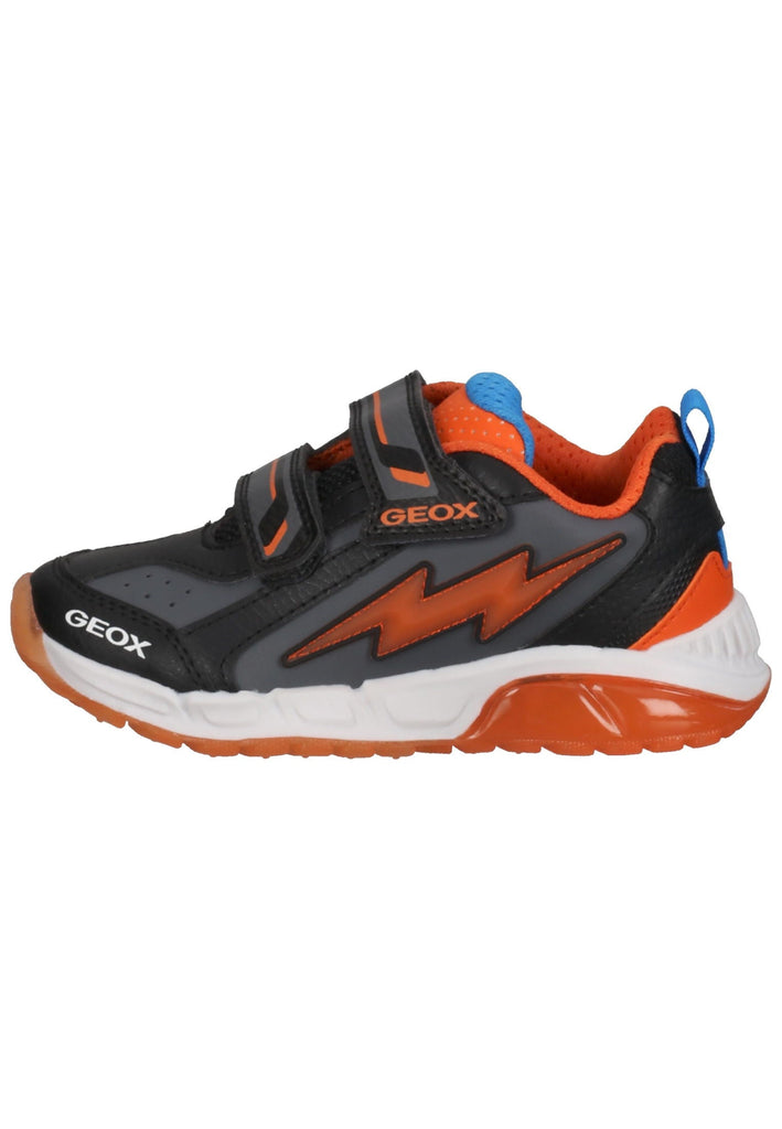 Geox Sneaker Synthetik/Textil Schwarz/Orange - surf4shoes